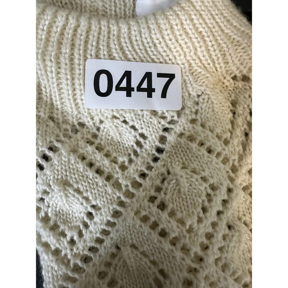 Pair of Beige Knit Stretchy Leg/Arm Warmers